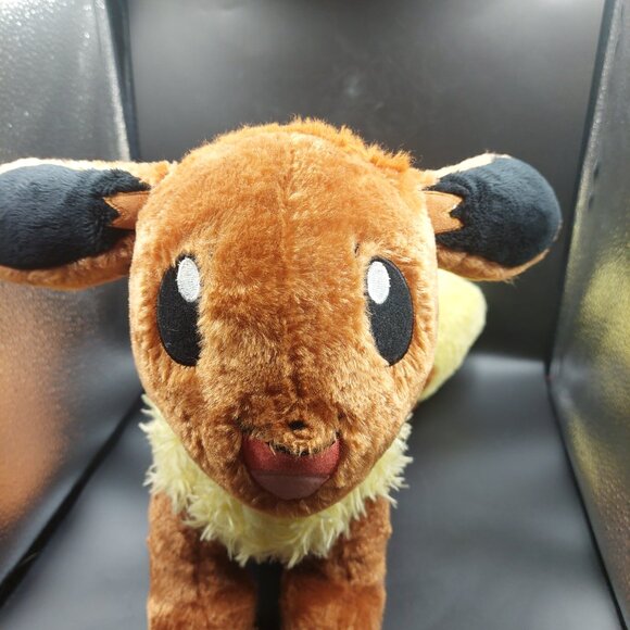 2017 Build A Bear Eevee Pokémon Plush w/ Poke Ball Pajama Outfit - Picture 3 of 11
